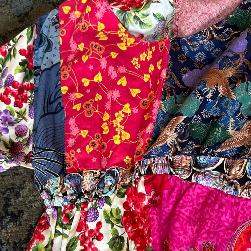 Floral Patchwork Dress - Multicolor - image 5